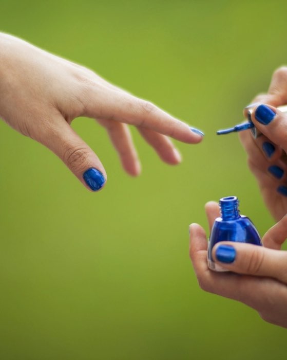 Nail polish being applied